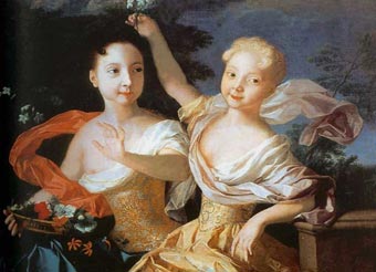 Портрет царевен Анны Петровны и Елизаветы Петровны