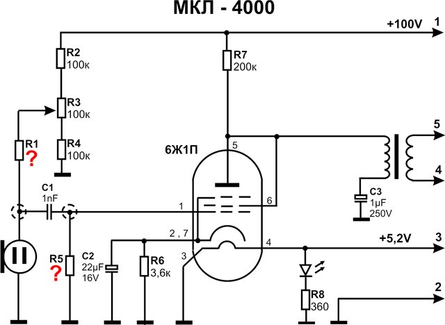Схемы ламповых микрофонов