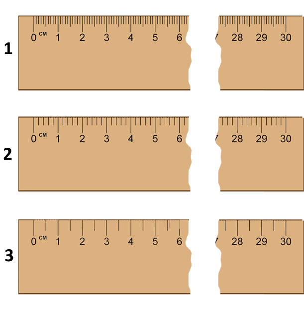 Две линейки. Шкала деления линейки. Линейка с делениями. Линейки с разной ценой деления. Линейка с различной ценой деления.